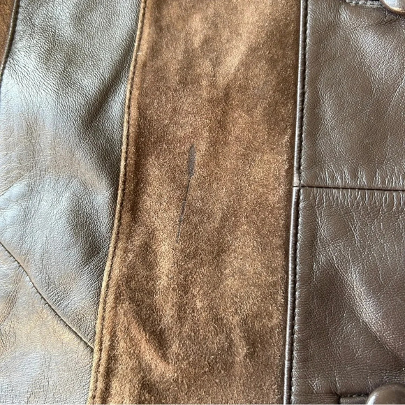 Vintage Coraggio Kollections Suede Smooth Leather Mixed Southwestern Coat - Picture 10 of 16